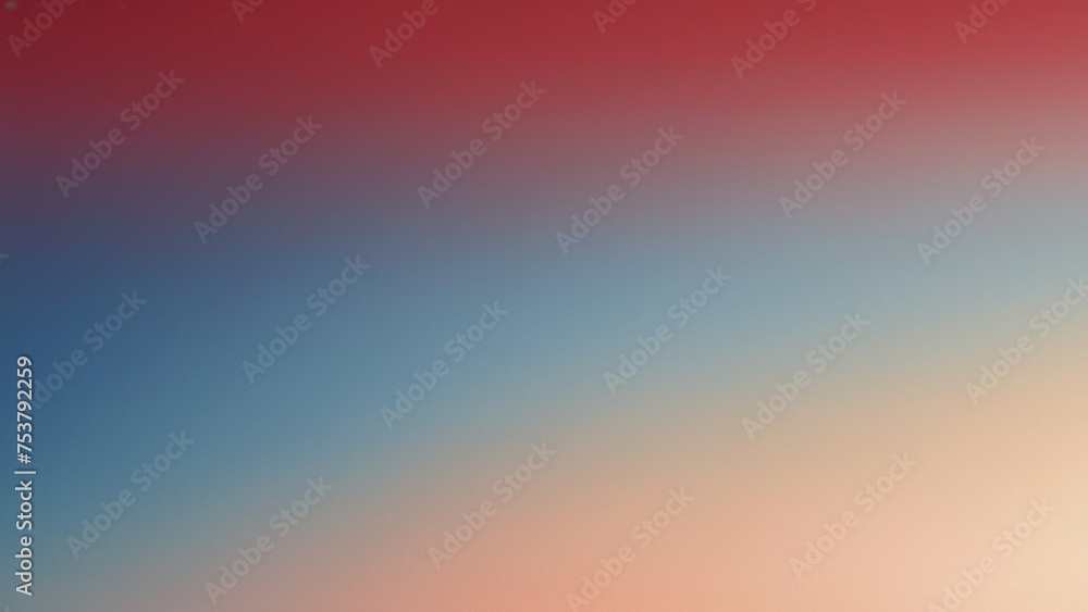 Colorful red and blue sunrise gradient noisy grain background texture