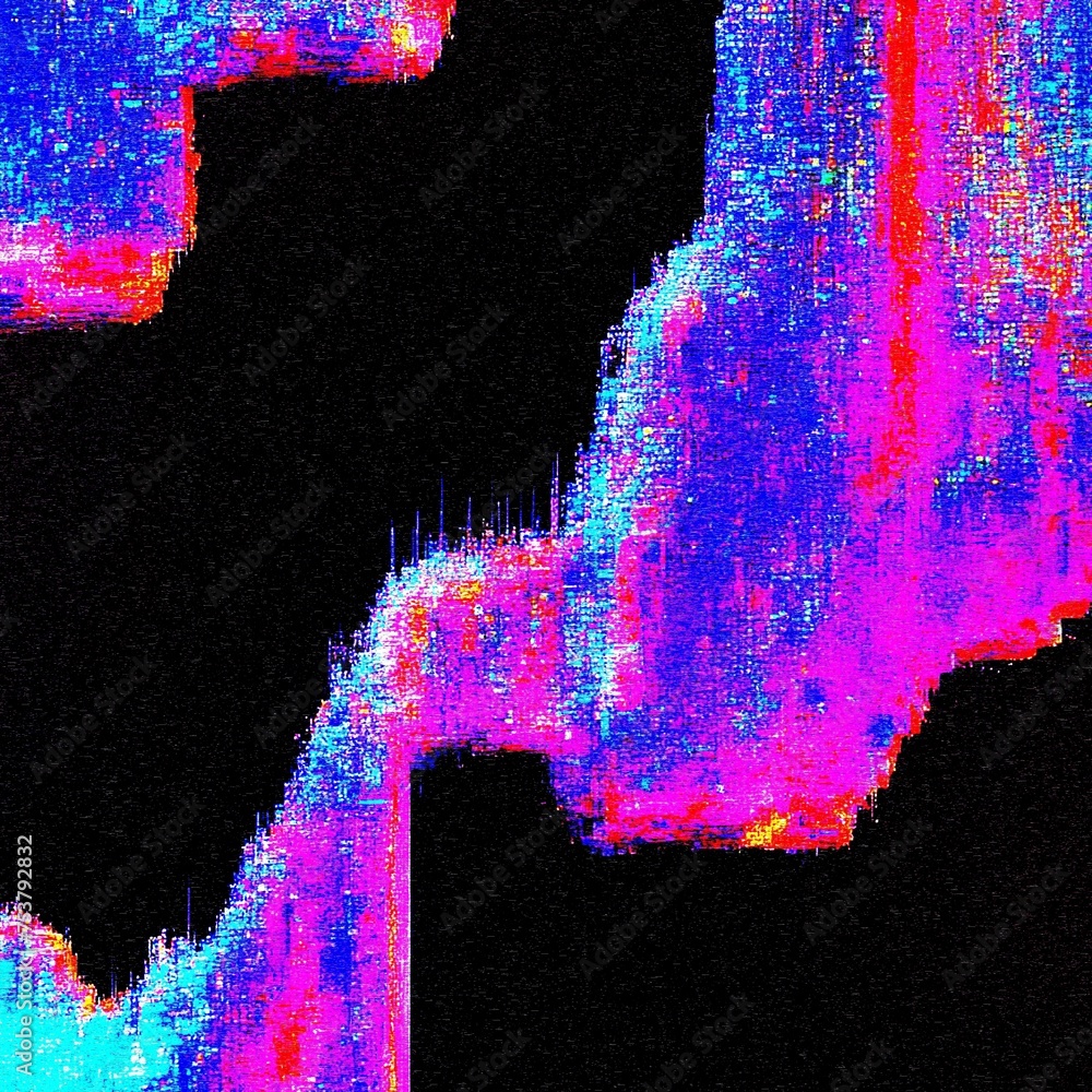 Glitch camera effect. Retro VHS background. Old video template. No