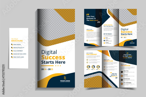Professional Minimalist Trifold business Brochure design