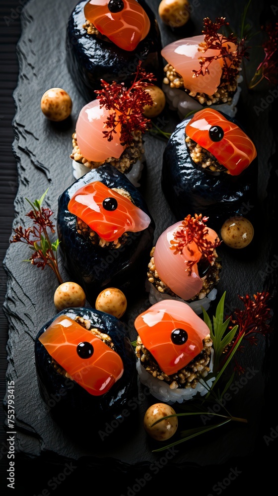 Food on plates in different shapes and colors is shown. Food Illustration
Food on plates in different shapes and colors is shown. Food Illustration