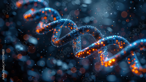 DNA gene helix spiral molecule structure © Grafics