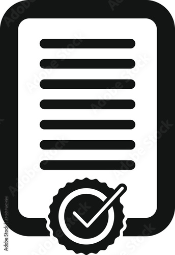 Approved list registration icon simple vector. Business digital bank. Factor two vote