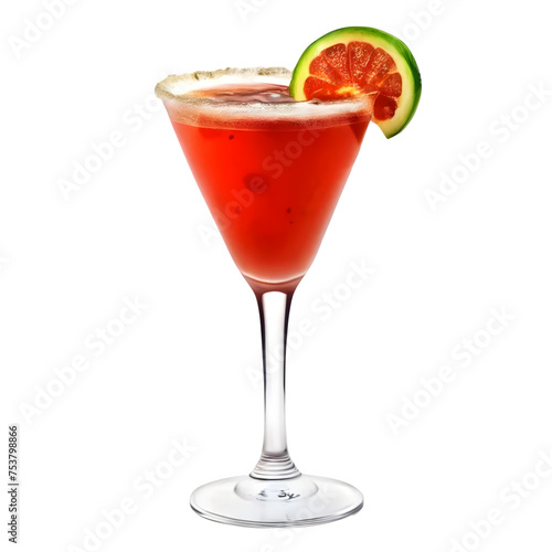 An Isolated Bloody Caesar Cocktail Drink, Transparent Background, PNG