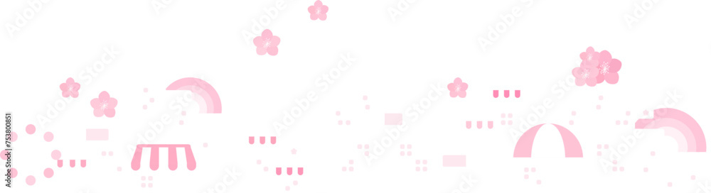 Vector frame of cherry blossoms.
