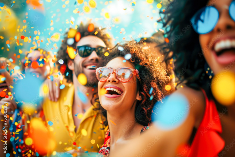 diverse group of people engaged in activities in a vibrant and colorful setting. diverse group of people engaged in activities in a vibrant and colorful setting.