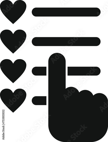 Key favorite items icon simple vector. Template wish list. Click online shop