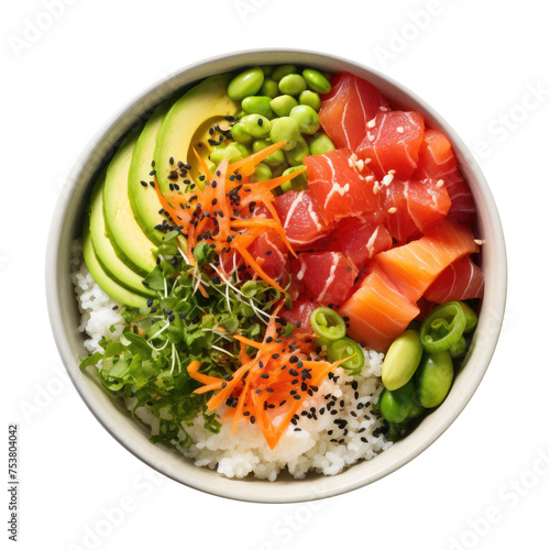 Poke Bowl with Salmon Isola...