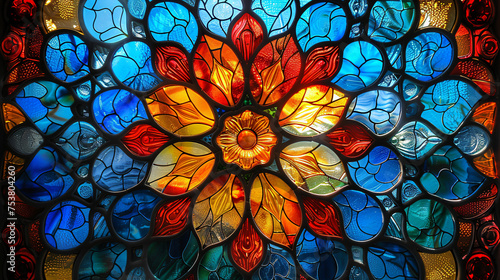 A stained glass window design