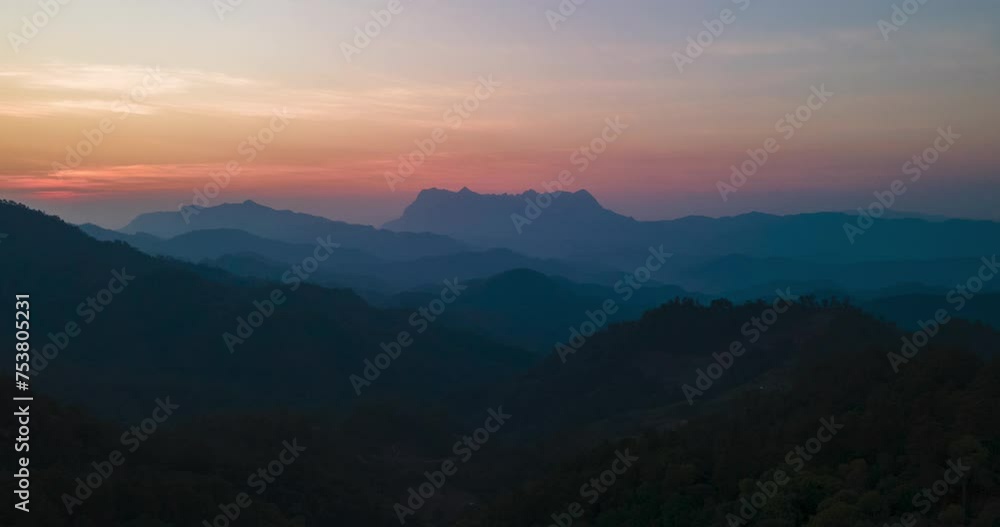 Hyperlapse Morning sunrise on the mountain Doi Luang Chiang Dao, take a picture from Hadubi viewpoint of Chiang Mai, Thailand Hyperlapse Morning sunrise on the mountain Doi Luang Chiang Dao, take a picture from Hadubi viewpoint of Chiang Mai, Thailand