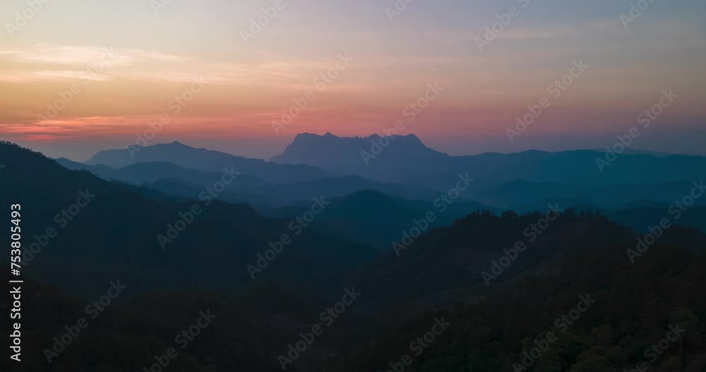 Hyperlapse Morning sunrise on the mountain Doi Luang Chiang Dao, take a picture from Hadubi viewpoint of Chiang Mai, Thailand Hyperlapse Morning sunrise on the mountain Doi Luang Chiang Dao, take a picture from Hadubi viewpoint of Chiang Mai, Thailand