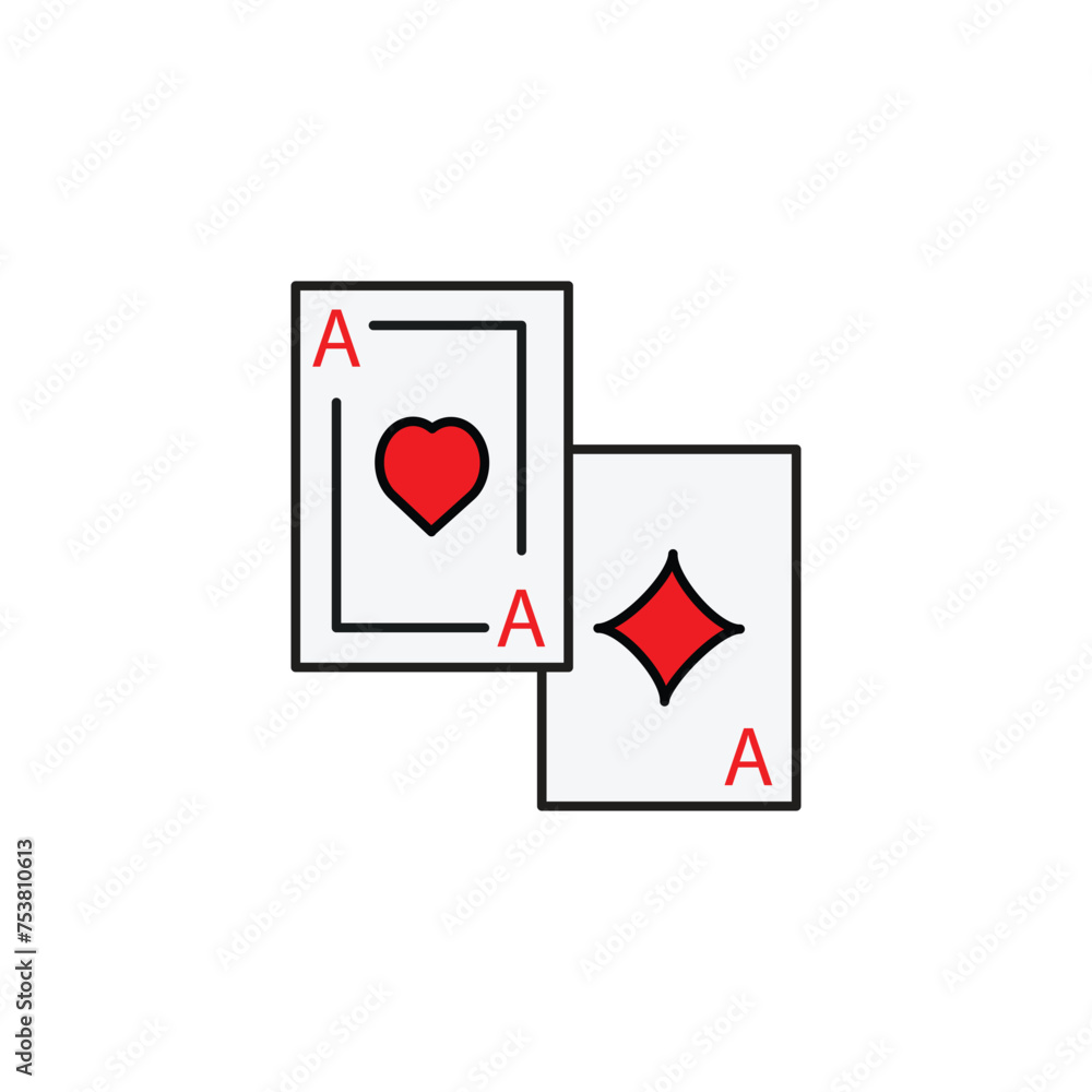 Obraz premium playing cards vector type icon