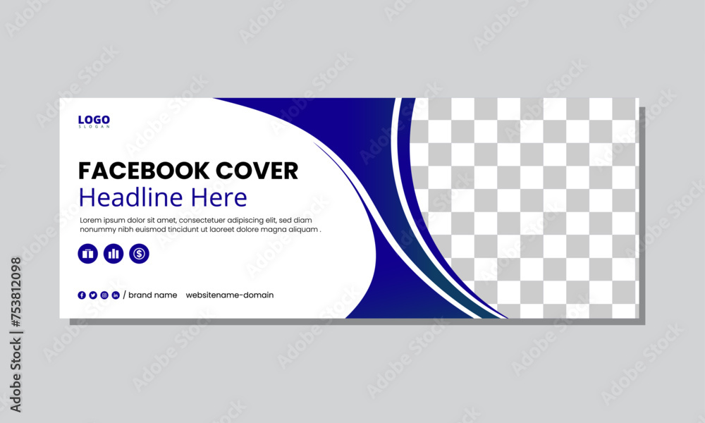 Modern simple & clean facebook cover template design Modern simple & clean facebook cover template design