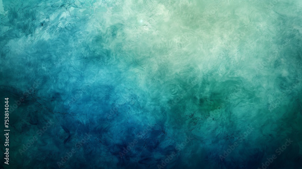 A calming blue and green textured background, reminiscent of a peaceful lagoon. - obrazy, fototapety, plakaty 