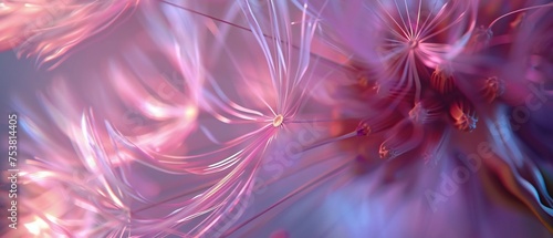Fluid Petal Symphony: Mesmerizing wavy motions of dandelion petals in a screensaver style.