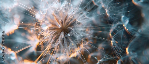 Fluidity in Bloom: Ferrofluid dandelion's wavy motion embodies serene beauty.