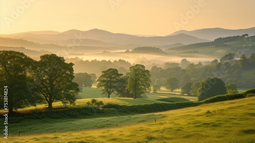 Misty Countryside Morning
