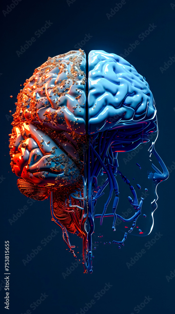 one half a brain is digital and AI, the other half is a human brain ...