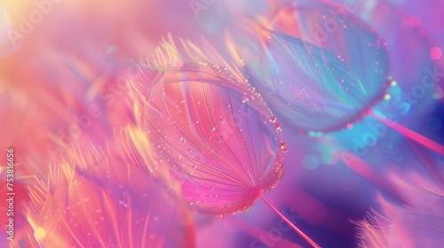 Harmonious Motion: Wavy dandelion petals blend in calming hues for a soothing screensaver.