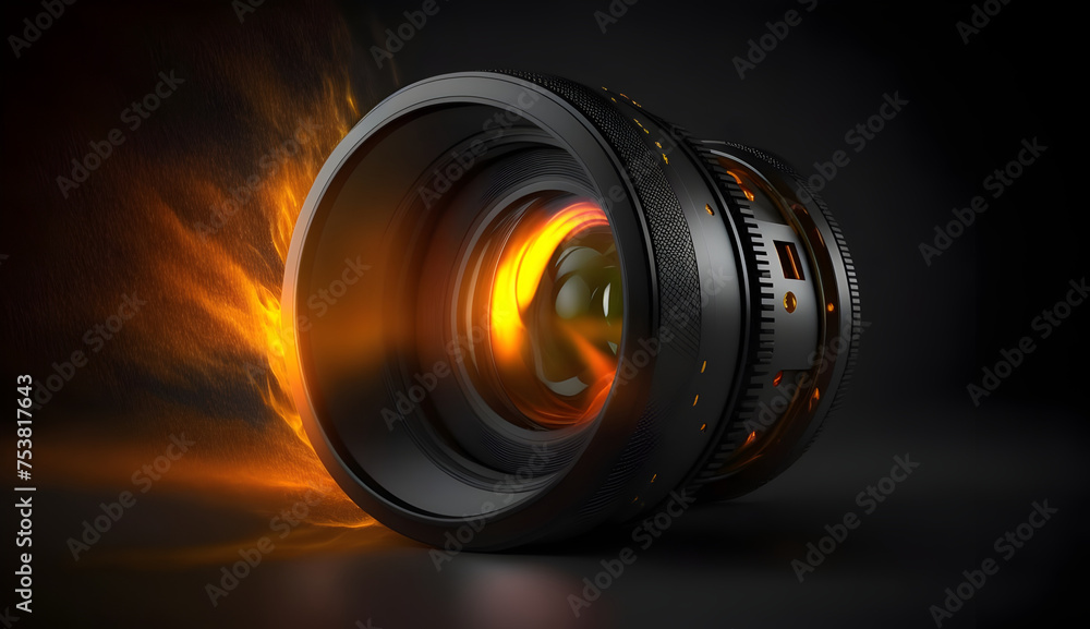 camera lens close up