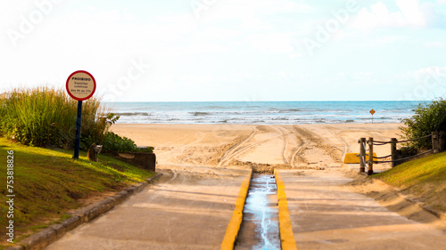 Entrada da praia de riveira de são lourenço, bertioga, são paulo, brasil photo