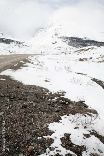 Views surounding the icefield parkway - Columbia icefield - Athabasca glacier - Alberta - Canada photo