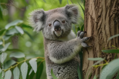 Adorable Koala in Eucalyptus Habitat