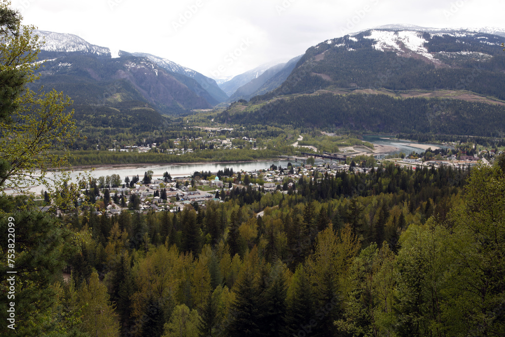Overview of Revelstoke - British Columbia - Canada