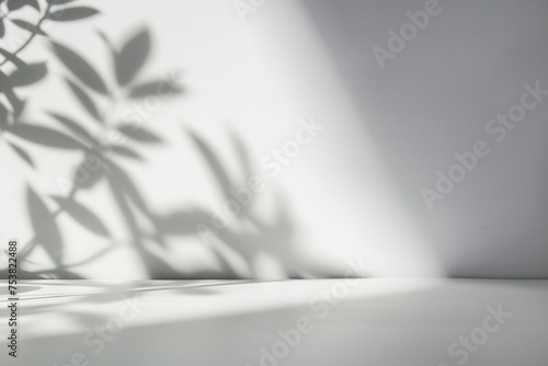 Abstract play of light and leaf shadows