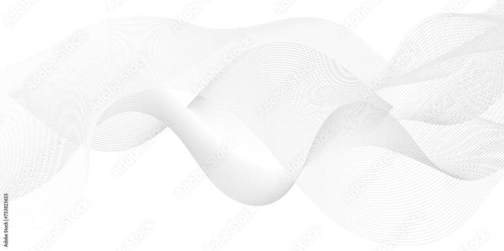 Abstract white blend waves lines and technology transparent gradient background. Modern white flowing wave lines and glowing moving lines. Futuristic technology and sound digital wave line background. Abstract white blend waves lines and technology transparent gradient background. Modern white flowing wave lines and glowing moving lines. Futuristic technology and sound digital wave line background.