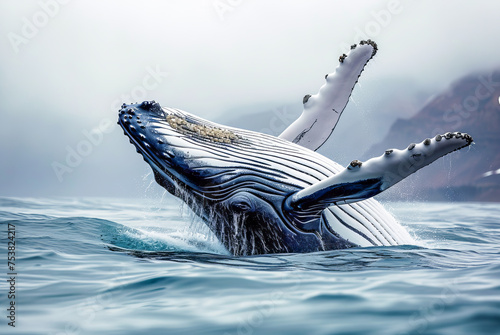 Humpback Whale Megaptera novaeangliae, World Wildlife Day, March, animal concept, generative ai © João Macedo