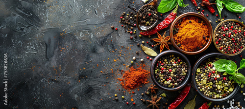 various spices and seasonings for cooking