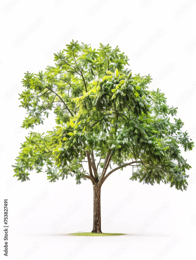 Obraz premium Walnut tree isolated on a solid, clear white background