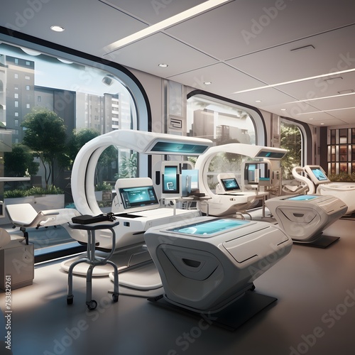futuristic classroom setting tailored for healthcare professionals on World Health Day
