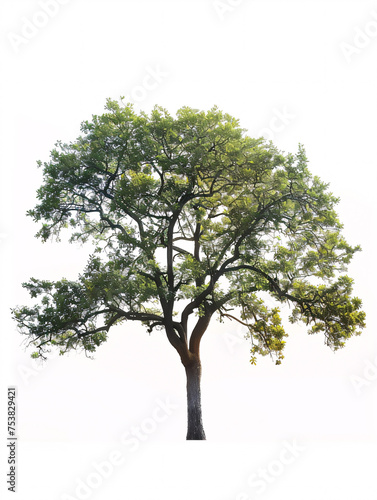  Oak  tree isolated on a solid, clear  white background
