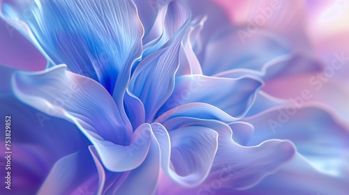 Holographic Harmony  Macro reveals the harmonious dance of holographic wildflower bluebell petals.