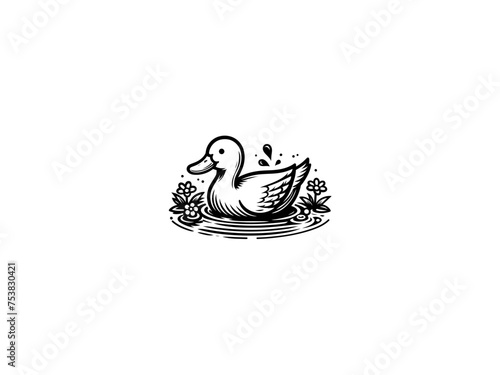 Majestic Mallard: Captivating Duck Vector Art, Embellishing Your Designs with Cute Wetland Wildlife