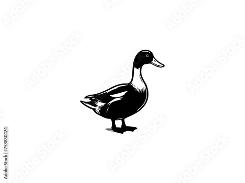 Nature's Symphony: Exquisite Duck Vector Illustration, Harmonizing Serenity into Your Designs