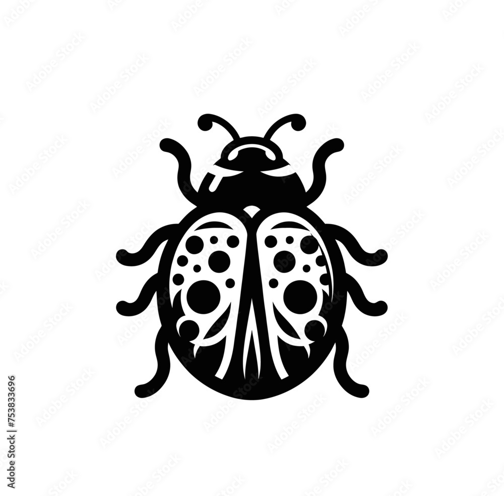 Ladybug isolated monochrome vector illustration Ladybug isolated monochrome vector illustration