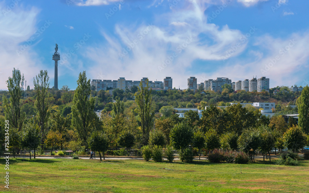Panoramic view over Galati Romania