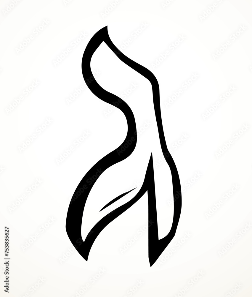 Vector drawing. Hebrew letter called Gimel Vector drawing. Hebrew letter called Gimel