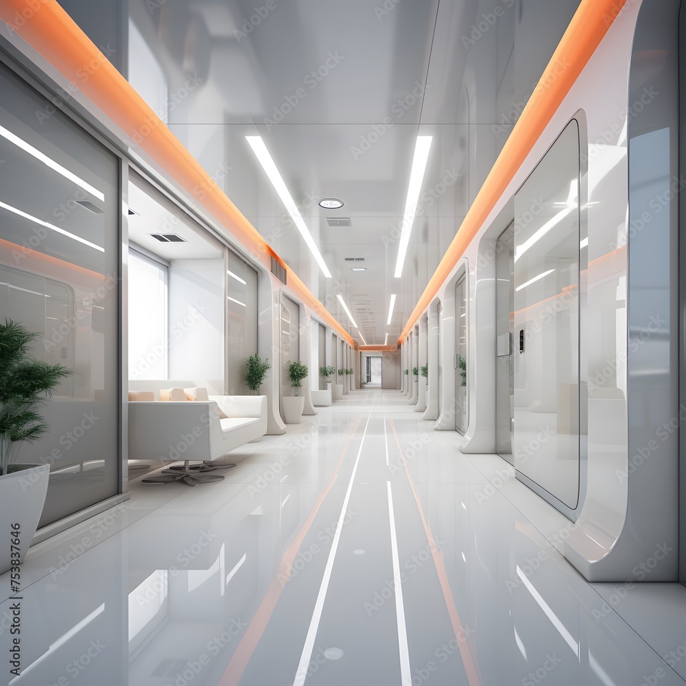 hospital hallway by incorporating a captivating motion effect hospital hallway by incorporating a captivating motion effect