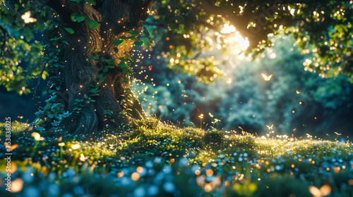 Enchanted Forest, A Dreamlike Glow, Where Magic Dwells and Fairy Tales Begin © Taslima