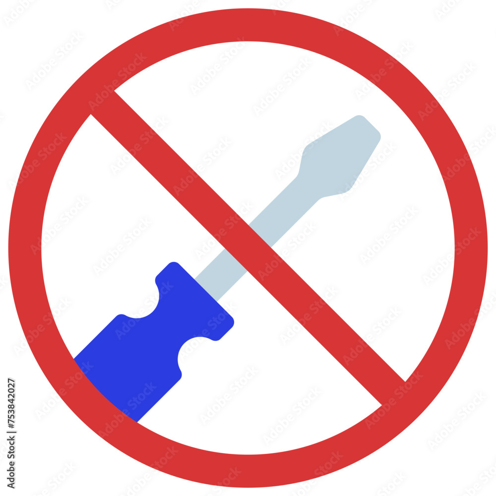 No Screwdriver Tool Icon
