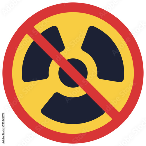No Nuclear Radiation Icon