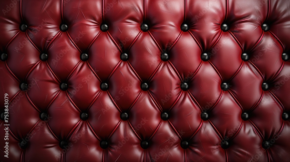 Elegant Red Leather Texture with Buttons Elegant Red Leather Texture with Buttons