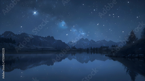 The Big Dipper shines over a tranquil lake © Muhammad