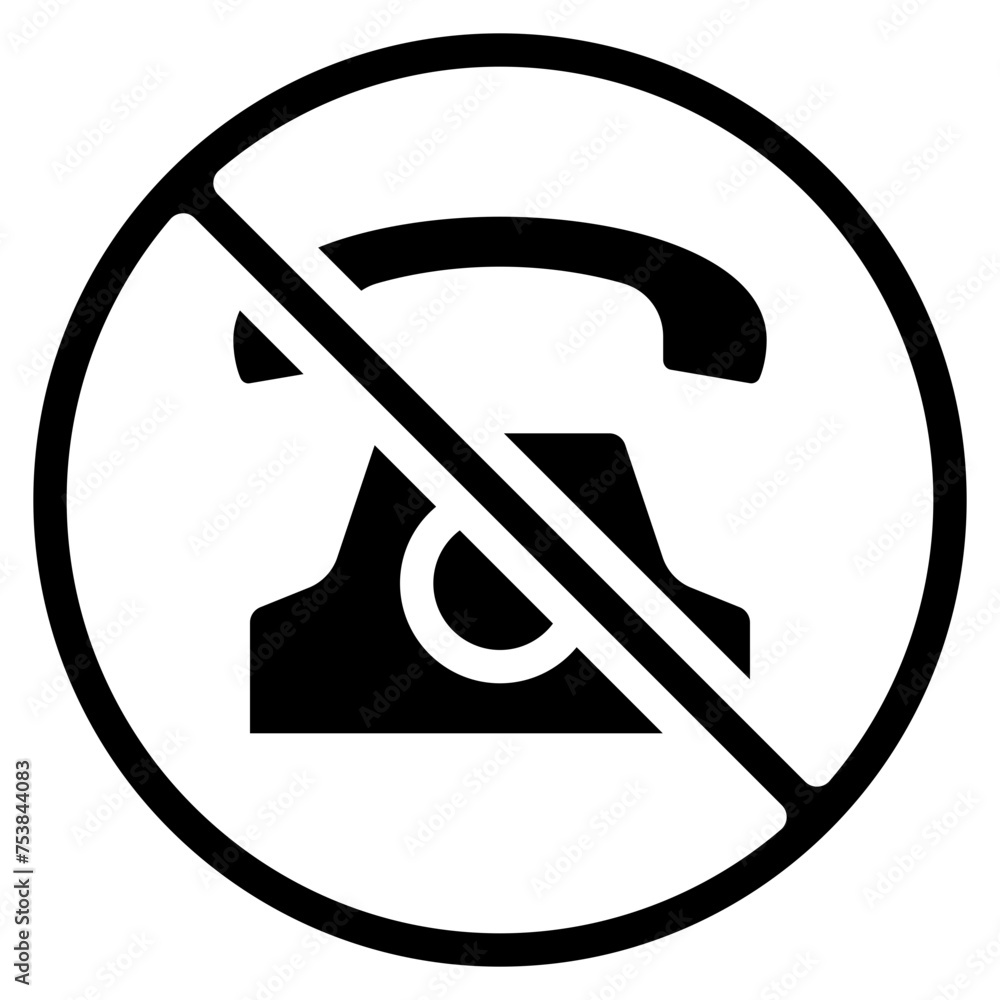 No Landline Calls Icon No Landline Calls Icon