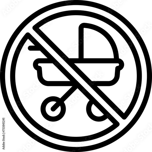 No Push Chairs Icon