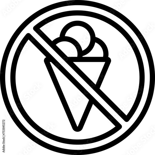 No Ice Cream Icon