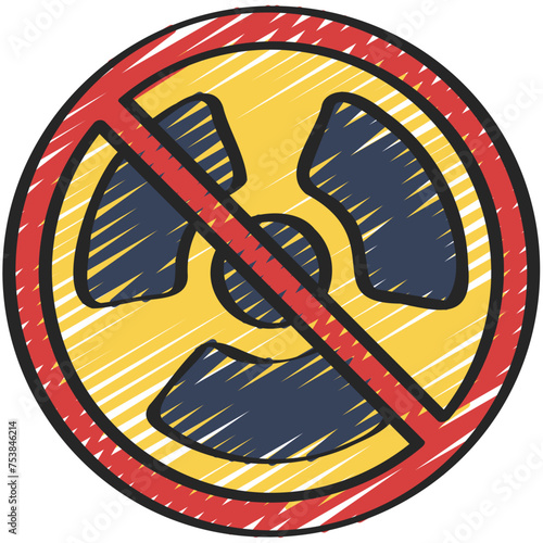 No Nuclear Radiation Icon
